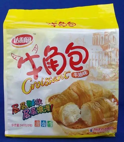 食品包装袋牛角包牛油味240克
