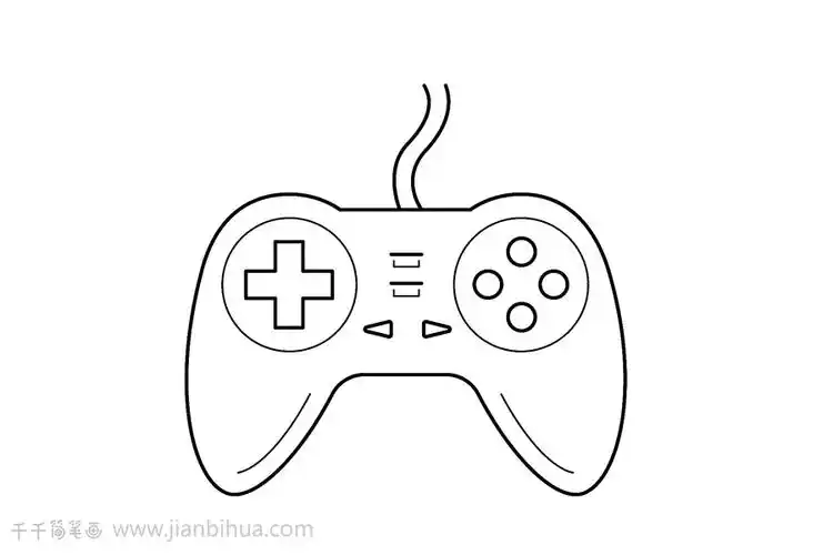游戏手柄简笔画