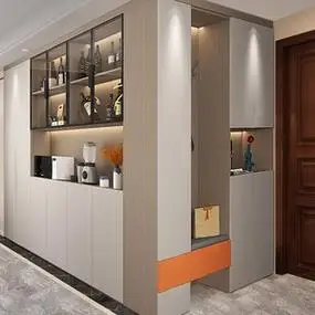 鞋柜酒柜一体转角