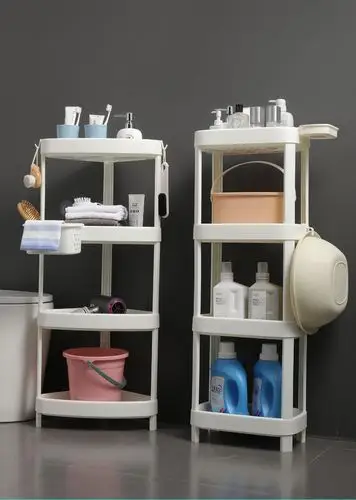 浴室置物架盆架子卫生间洗手盆架落地农村三角脸盆架塑料老式家用