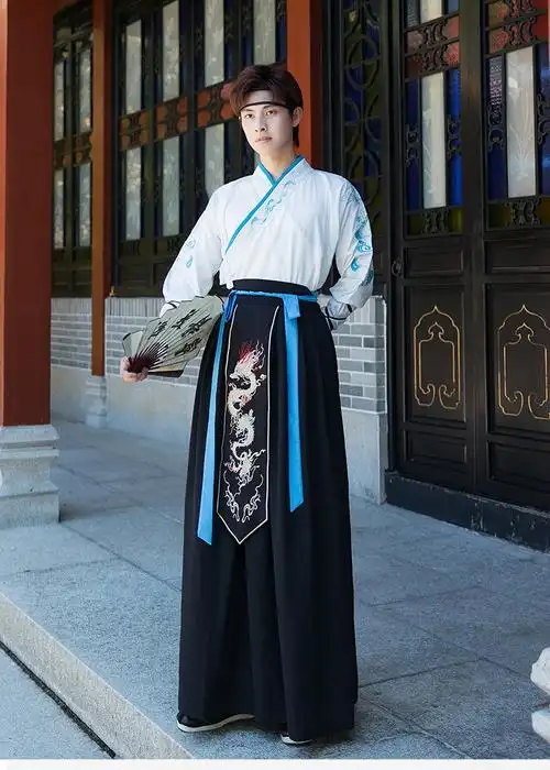 汉服男装古装长袍成人重工龙纹传统长袖古风仙气飘逸书生侠客中国风