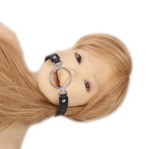 圆型双环针扣口塞成人情趣用品深喉男女情趣 嘴巴口枷性器具