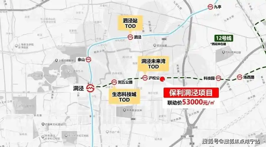 随着九亭泗泾的开发进入尾声,以及松江第二条地铁12号线西延伸的