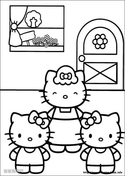 凯蒂猫填色图片2
