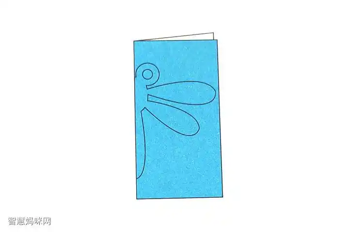 简单蜻蜓剪纸图案画法