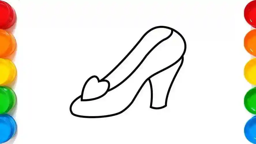趣味简笔画:画高跟鞋_腾讯视频
