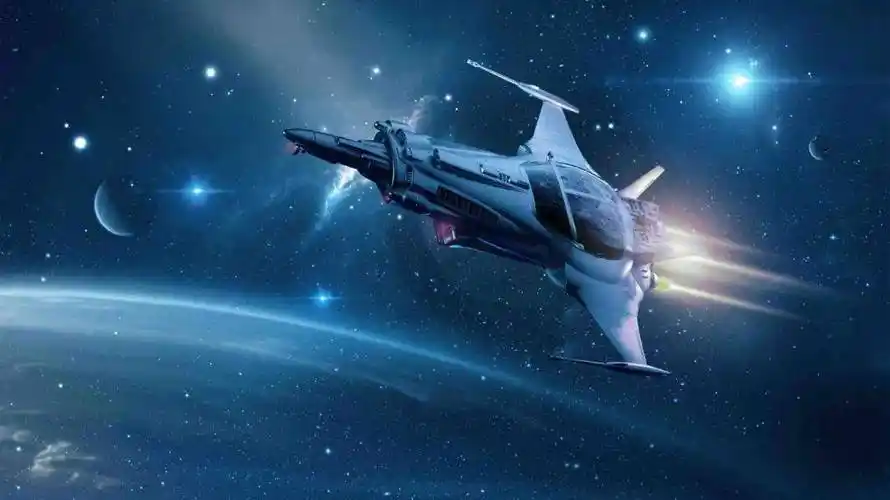 引力"号和"蓝色空间"号观察到了三体光速战舰加速飞向地球的太空航迹