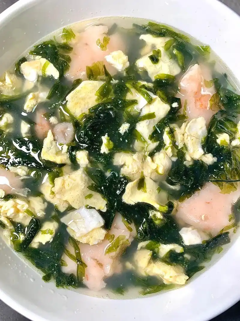 紫菜虾滑鸡蛋汤好吃不怕胖