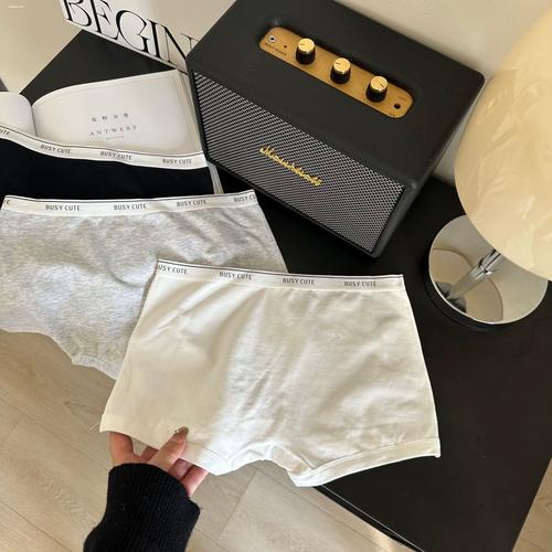 平角内裤女士纯棉中腰新款打底安全裤女防走光不卷边全棉四角短裤