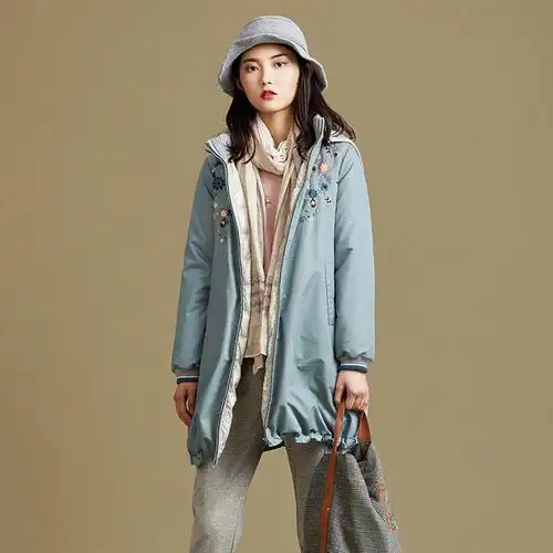 渔牌白鸭绒外套羽绒鸭绒女装冬装新款2021上衣羽绒服