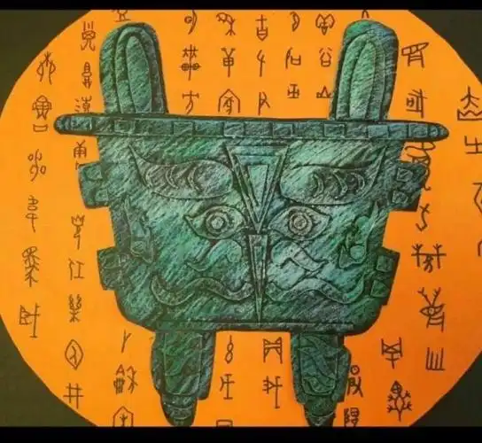 纸板拓彩版画——青铜器(鼎,觥,铜镜等)兵马俑做法步骤图分享[米奇