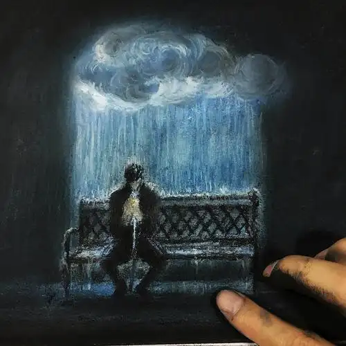 oy色粉画孤独患者2