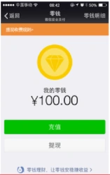 微信零钱刚好100元的截图