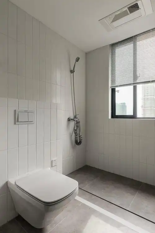 卫生间干湿分离,提高使用效率,湿区直接将开门与部分墙面改用成雾面