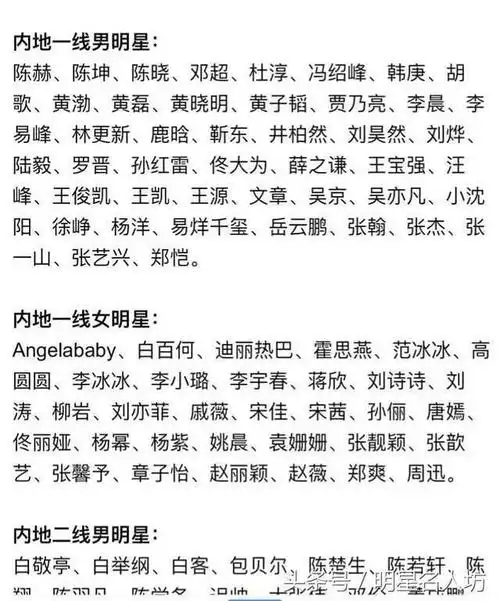 崔永元黑名单中的585位明星分别是谁?你喜爱的明星或上榜!