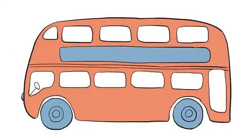公交车简笔画 公交车的画法
