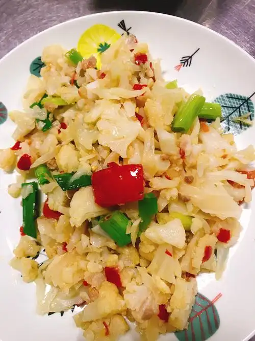 晚餐  肉末炒花菜