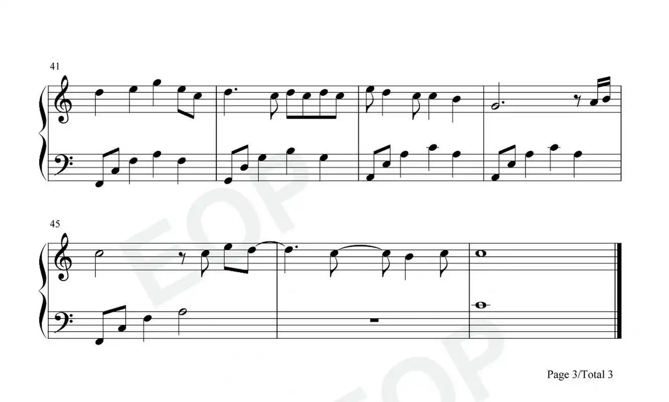 钢琴谱《纪念》