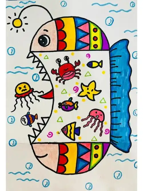 大班创意美术灯笼鱼