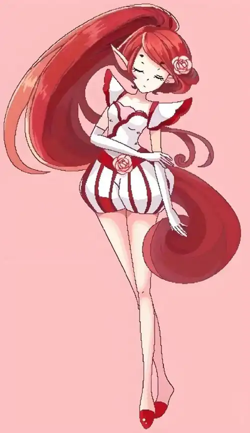 二次元新鲜事##小花仙椿#椿,动画《小花仙》系列中的山茶花精灵王.