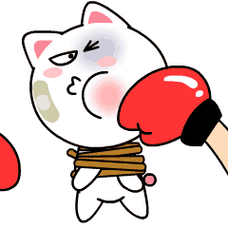 卡通gif红脸蛋gif打拳gif猫耳朵gif