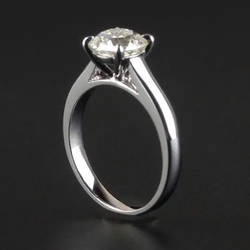 千里云gia 1.00克拉 h色vs2净度3ex切工 买就送18k金鹰爪四爪戒托