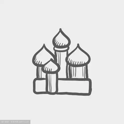 圣巴西尔大教堂素描图标