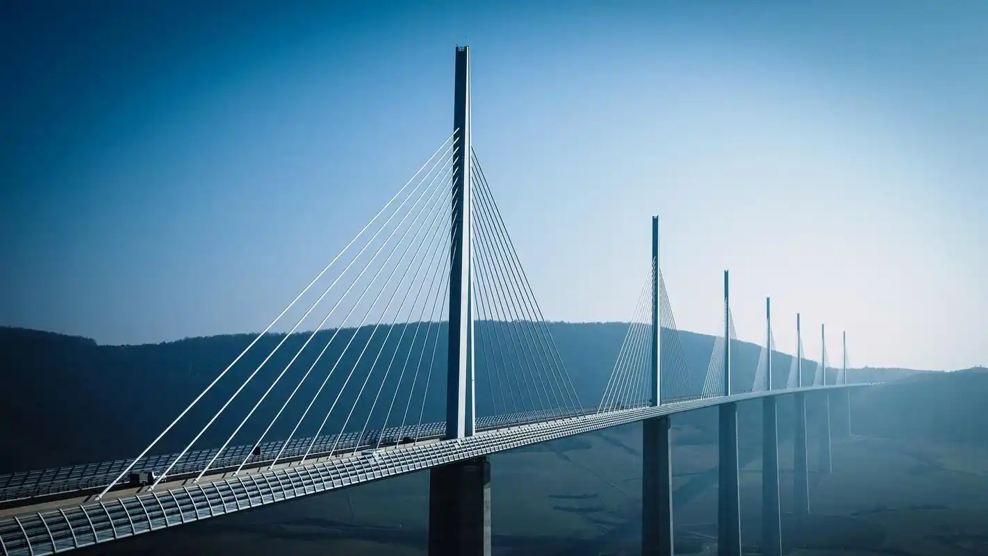 美丽桥梁夜幕下风景高清电脑壁纸