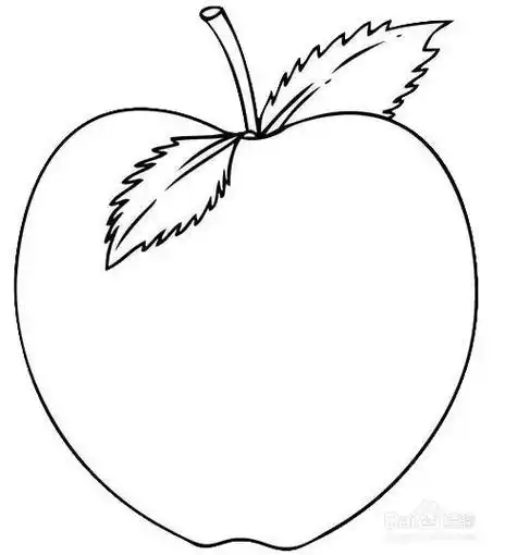 卡通苹果的画法