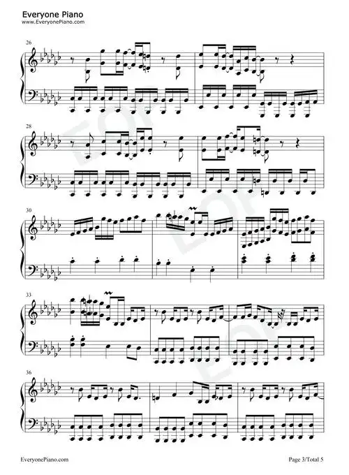 tokyovania钢琴谱sharaxsanspapyrus