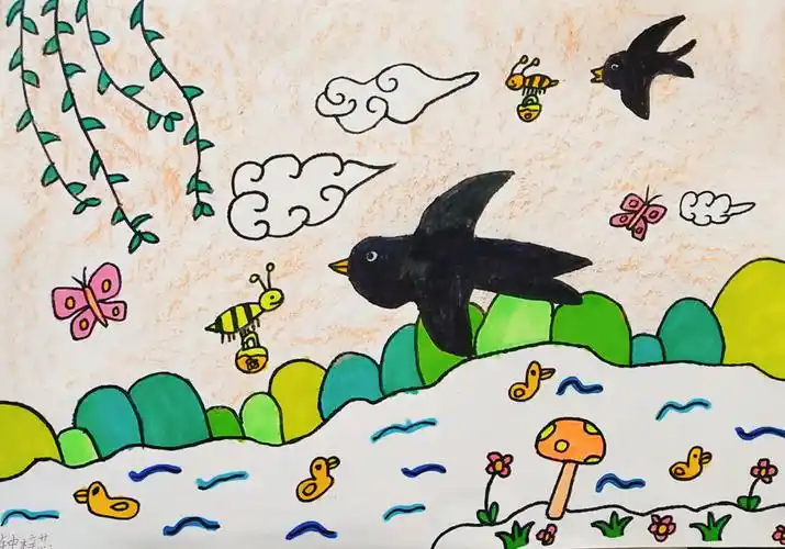 爱之绘·战疫情—畲乡景宁实验一小二年级美术《春天在哪里》作品微展