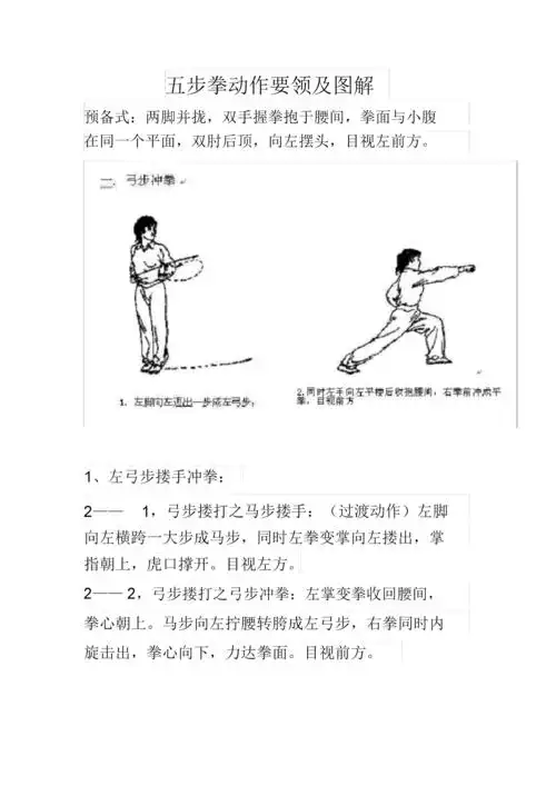 五步拳动作要领图解.docx