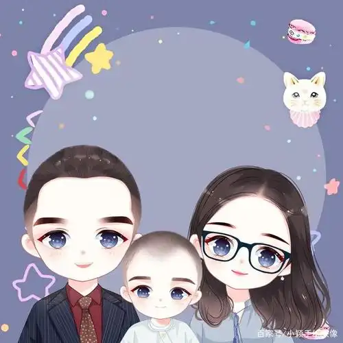 亲子头像设计,母子,一家三口,四口微信头像,总有你喜欢的