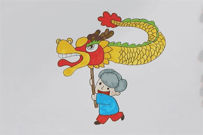 舞龙简笔画图片 舞龙怎么画的