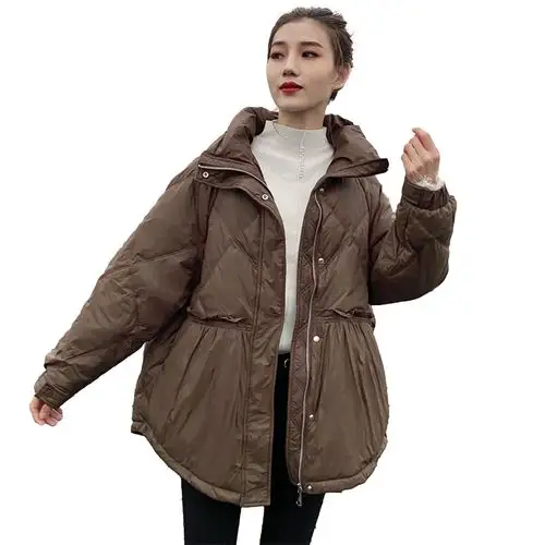 2020秋冬新款轻薄羽绒服女短款立领甜美90白鸭绒宽松轻便休闲外套