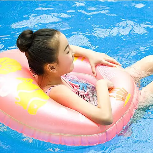 游泳儿童泳圈男女童加厚成人偏心泳圈大童充气游泳圈