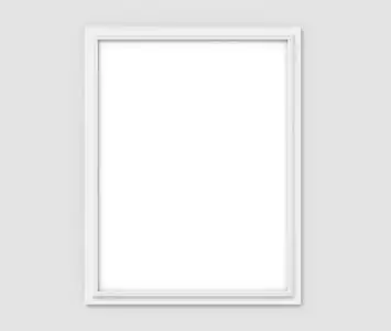 白色相框隔离空白框与复制空间设计使用的三维渲染照片