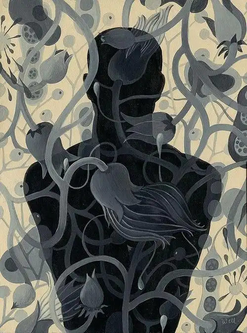 alice wellinger 诡异,抽象的设计插画