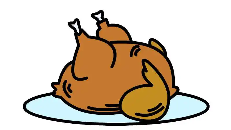 烤鸡怎么画, 烤鸡简笔画 ,感恩节烤鸡怎么画-养娃家