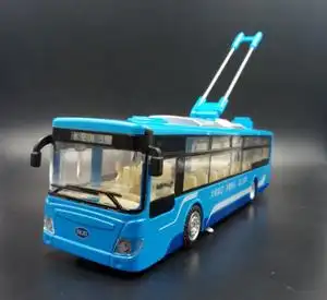 嘉业公交车合金模型大巴士豪华客车语音儿童玩具公共汽车模型仿真