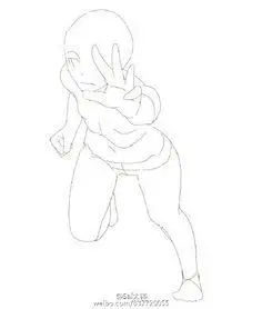 俯视小孩简笔画