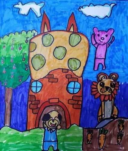 小动物们的家绘画漂亮