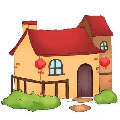 房子卡通元素手绘房子元素png素材建筑