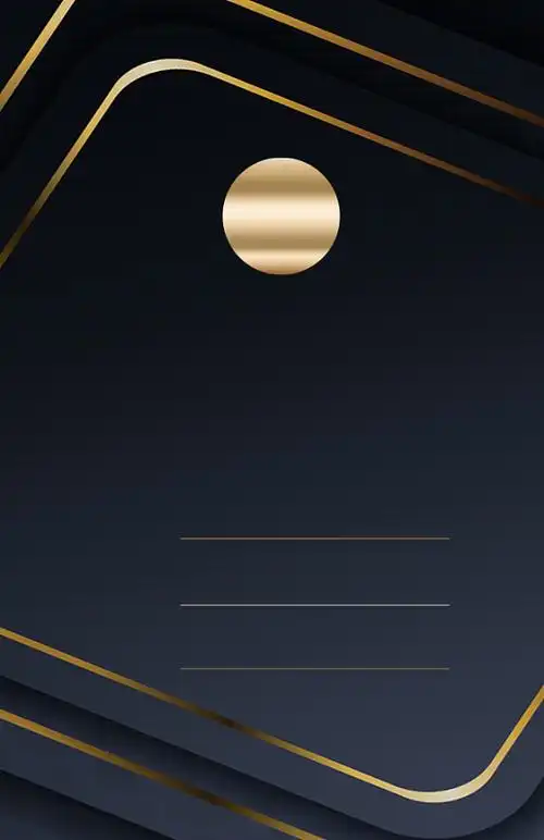 时尚黑金色工作证背景