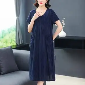 中老年连衣裙夏短袖棉麻-淘宝拼多多热销中老年连衣裙夏短袖棉麻货源