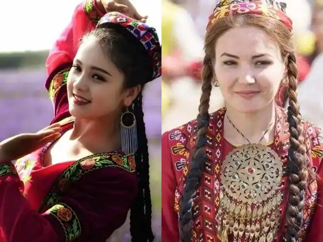 新疆vs土库曼如果说新疆地区的美人大多是欧罗巴人种的骨相 蒙古人种