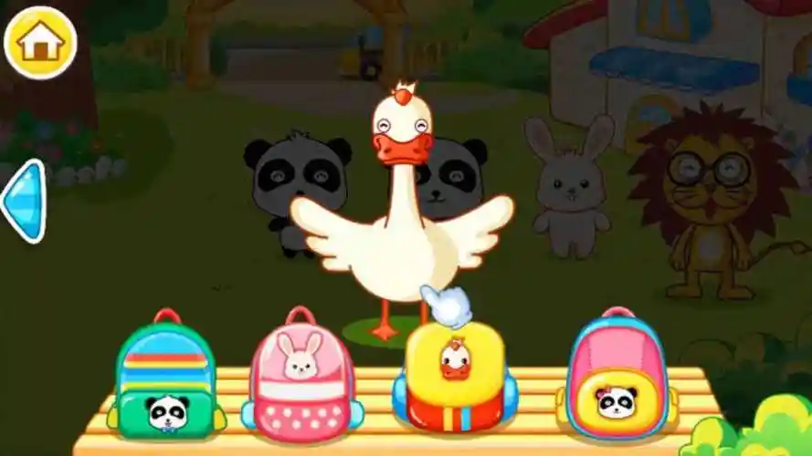 宝宝巴士亲子游戏:宝宝们一起来玩游戏,来帮小动物背上书包