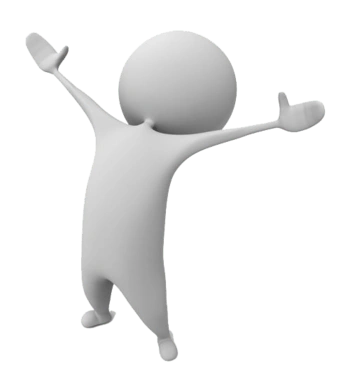 白色卡通小人素材