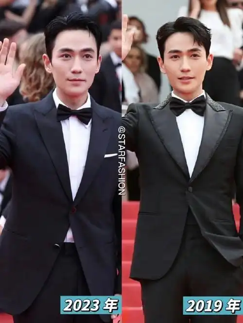 朱一龙19年戛纳vs23年戛纳##朱一龙4年前的戛纳