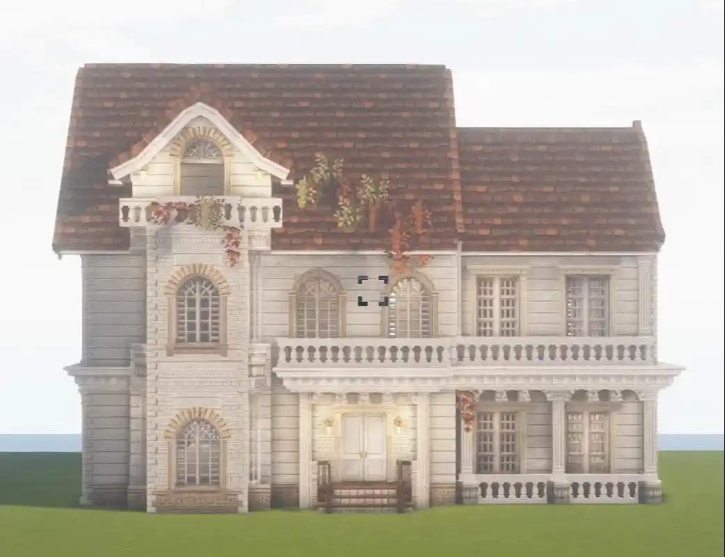 我的世界建筑|秋天的落叶94别墅.我终于有时间做房子了!其实 - 抖音